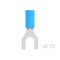 Te Connectivity Fork Terminal, M5 Stud Size, 300 V, Nylon Insulated, Blue 9-1377173-8 - alternate 3